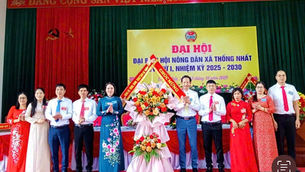 Đại hội đại biểu Hội Nông dân xã Thống Nhất lần thứ I, nhiệm kỳ 2025-2030