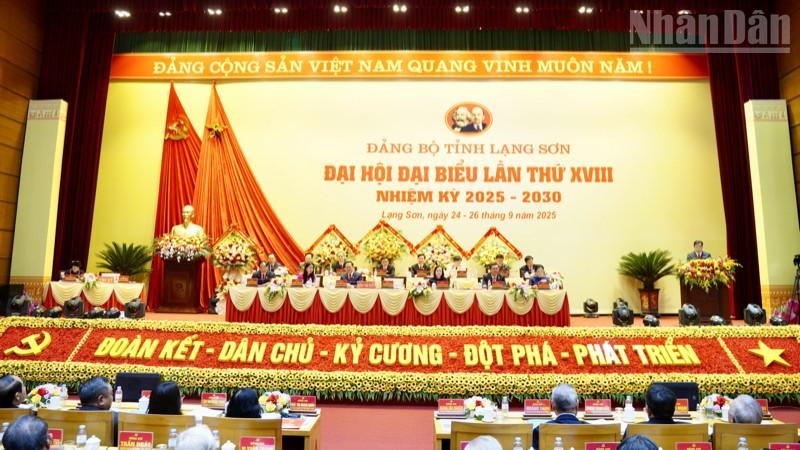 Đại hội đại biểu lần thứ XVIII Đảng bộ tỉnh Lạng Sơn, nhiệm kỳ 2025-2030.