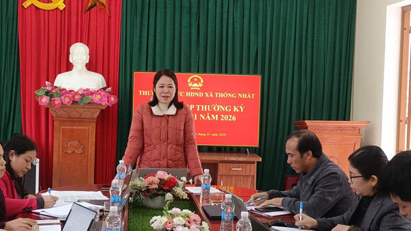 THƯỜNG TRỰC HĐND XÃ THỐNG NHẤT TỔ CHỨC PHIÊN HỌP  THÁNG 01 NĂM 2026