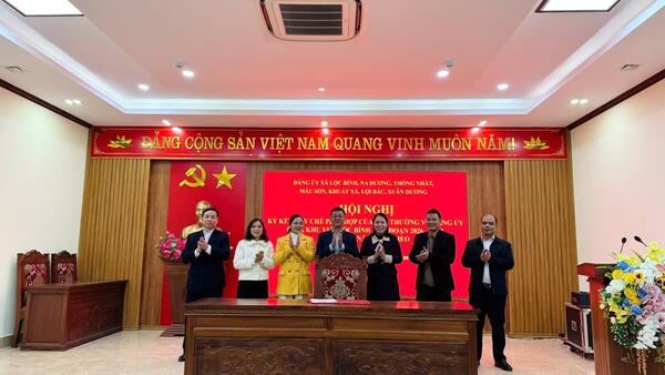 Hội nghị ký kết quy chế phối hợp của ban thường vụ đảng ủy 07 xã:thuộc Đảng bộ tỉnh Lạng Sơn giai đoạn 2026 - 2030 và những năm tiếp theo