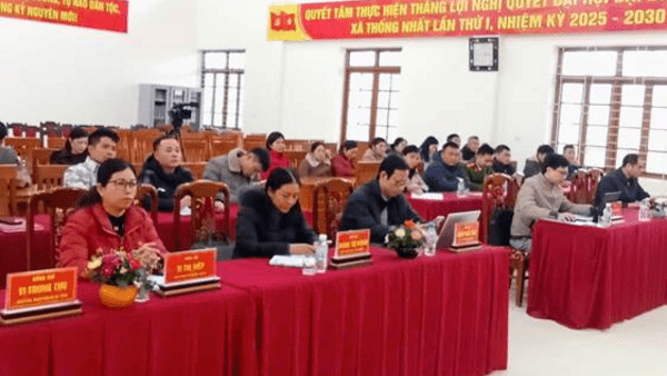 Xã Thống Nhất Công bố các Quyết định  thành lập đơn vị sự nghiệp công lập và các Quyết định về công tác cán bộ